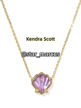 Kendra Scott x Brynne Shell Gold Short Pendant Necklace